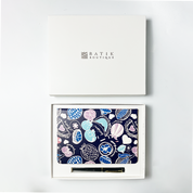 Batik-Inspired Notebook & Pen - Navy Durian