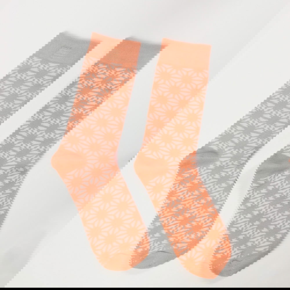 Batik-Inspired Unisex Socks - Peach Firework - Batik Boutique