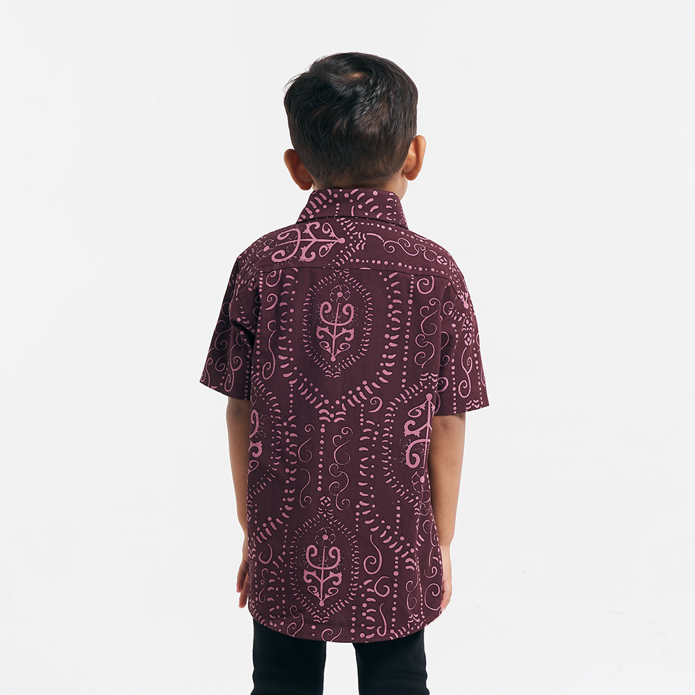 Boy's Batik Shirt - Garnet Petola