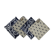 Batik Coaster Set - Blue Nautical Fern - Batik Boutique