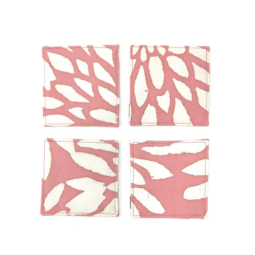 Batik Coaster Set (Reversible) - Coral Bunga - Batik Boutique