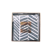 Batik Coaster Set (Reversible) - Grey Banana Leaf - Batik Boutique