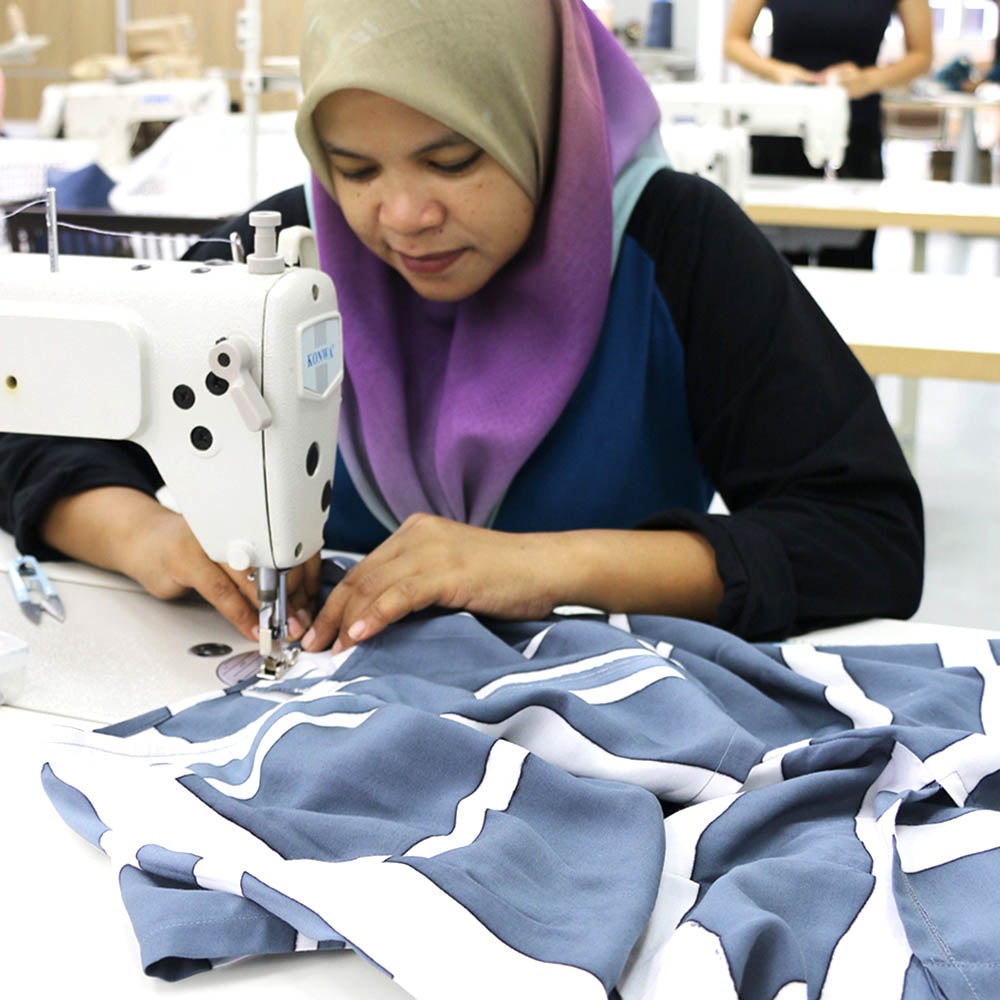 Batik Dress - Grey Brush - Batik Boutique