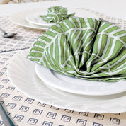 Batik Serviette Set - Sage Banana Leaf - Batik Boutique