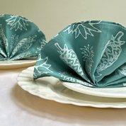 Batik Serviette Set - Turquoise Pineapple - Batik Boutique