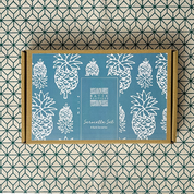 Batik Serviette Set - Turquoise Pineapple - Batik Boutique