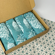 Batik Serviette Set - Turquoise Pineapple - Batik Boutique
