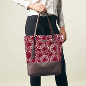 Batik Tote Bag (Canvas base) - Crimson Lunar - Batik Boutique