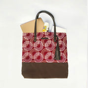 Batik Tote Bag (Canvas base) - Crimson Lunar - Batik Boutique