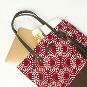 Batik Tote Bag (Canvas base) - Crimson Lunar - Batik Boutique