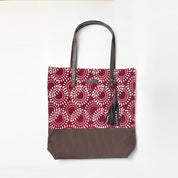 Batik Tote Bag (Canvas base) - Crimson Lunar - Batik Boutique