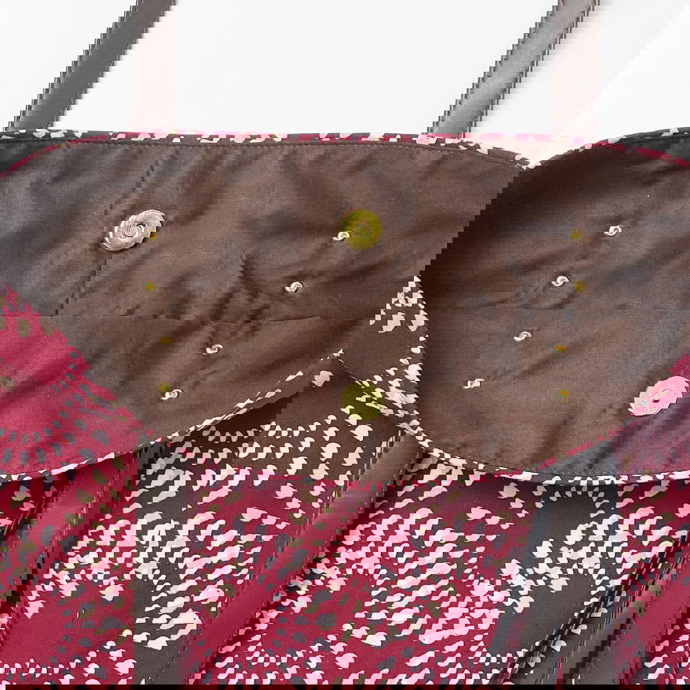 Batik Tote Bag (Canvas base) - Crimson Lunar - Batik Boutique