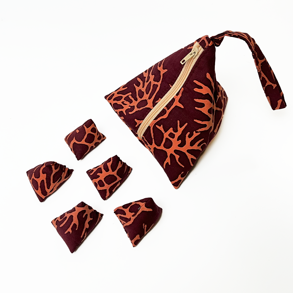 Batu Seremban - Maroon Coral - Batik Boutique