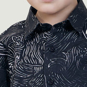 Boy's Batik Shirt - Black Driftwood - Batik Boutique