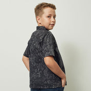 Boy's Batik Shirt - Black Driftwood - Batik Boutique