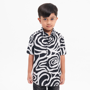 Boy's Batik Shirt - Black Kerepek - Batik Boutique