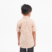 Boy's Batik Shirt - Tan Nautical Fern - Batik Boutique