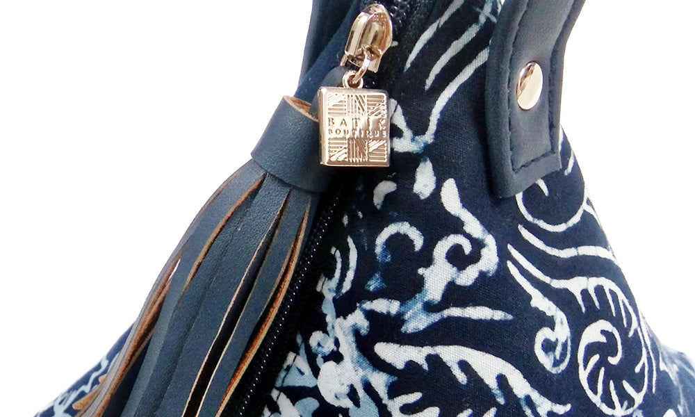Ketupat Bag - Blue Nautical Fern - Batik Boutique
