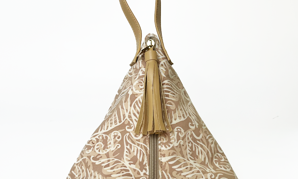 Ketupat Bag - Tan Nautical Fern - Batik Boutique