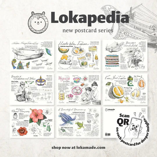 LOKA MADE Postcard - Lokapedia (8 in 1) - Batik Boutique