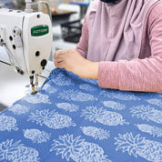 Men's Batik Cuban Shirt - Navy Pineapple - Batik Boutique