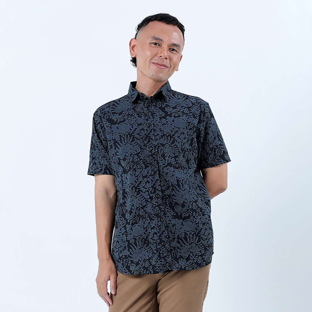 Men's Batik Shirt - Jet Rumpai - Batik Boutique