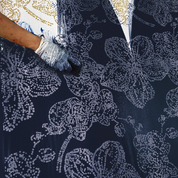 Men's Modern Batik Shirt - Navy Orchid