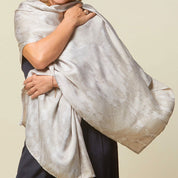 Shibori Scarf (Silk Cotton) - Mangosteen - Batik Boutique