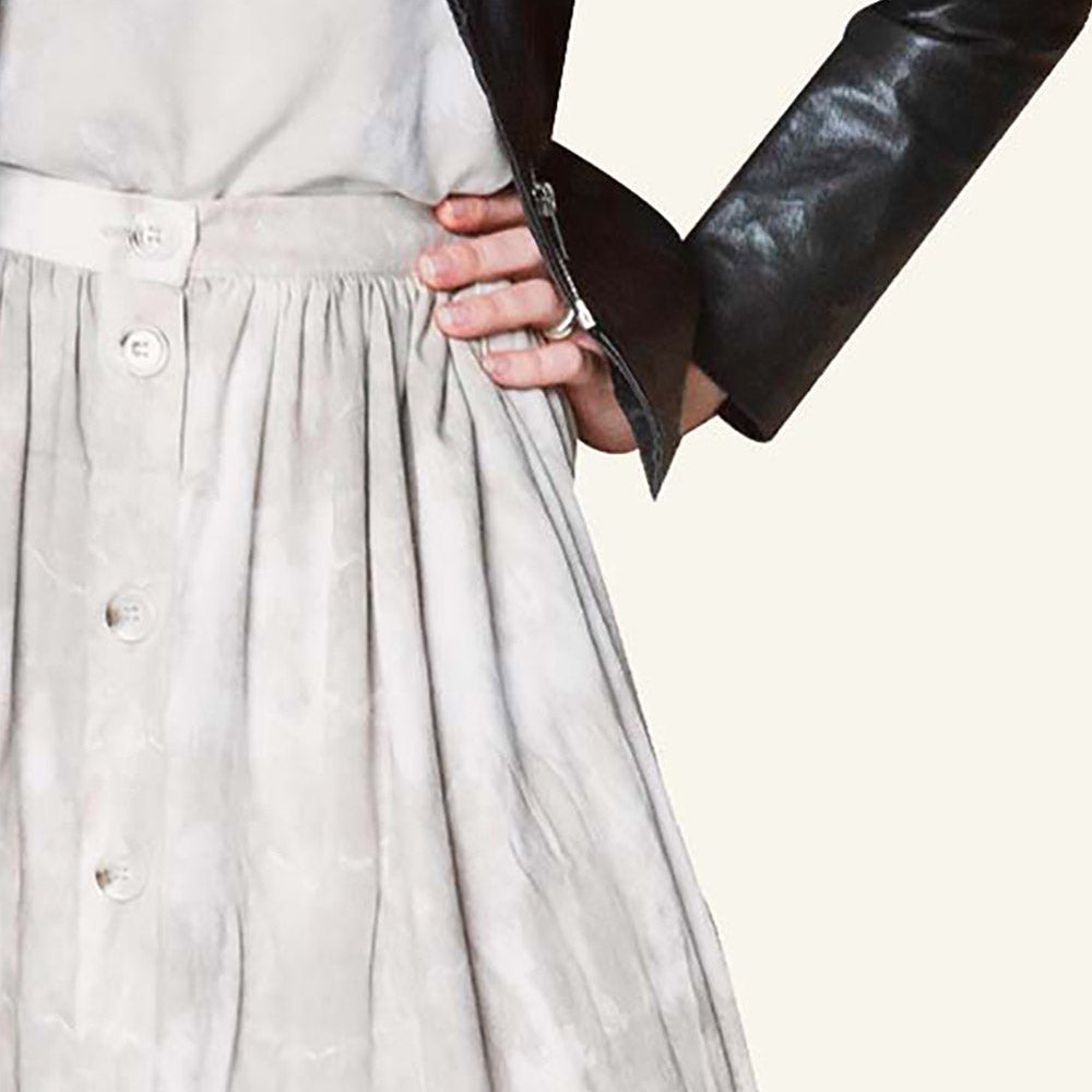 Shibori Skirt (Short) - Mangosteen - Batik Boutique