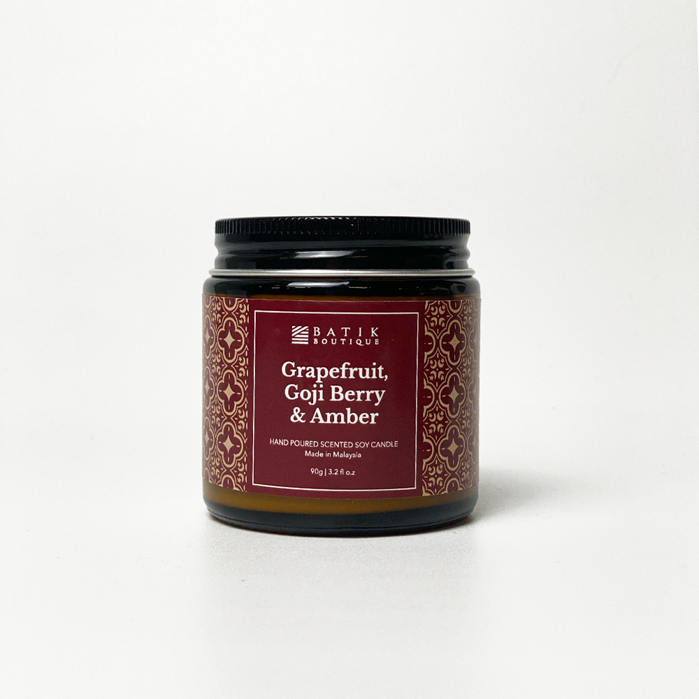 Soy Candle - Grapefruit, Goji Berry & Amber (90g) - Batik Boutique