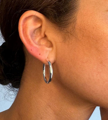 Fugeelah Earrings - Big Hoop (Silver)