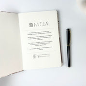 Batik-Inspired Notebook & Pen - Red Hibiscus