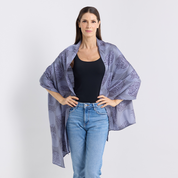 Batik Scarf (Silk Cotton) - Violet Yuan Dian