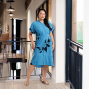 Batik Ayaz Dress - Azure Blooming lace