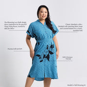 Batik Ayaz Dress - Azure Blooming lace