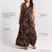  Black leopard Maxi dress  photo with description 