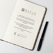 Batik-Inspired Notebook - Crimson Celestial - Batik Boutique