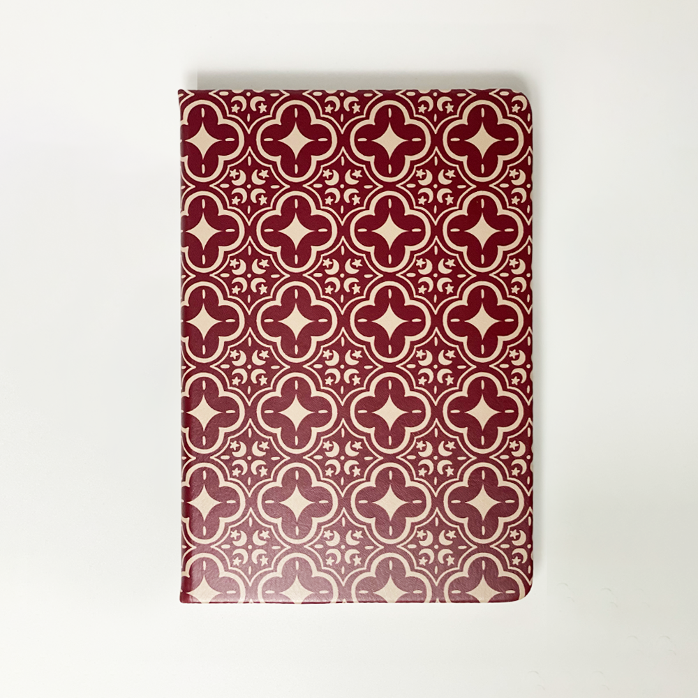 Batik-Inspired Notebook - Crimson Celestial - Batik Boutique