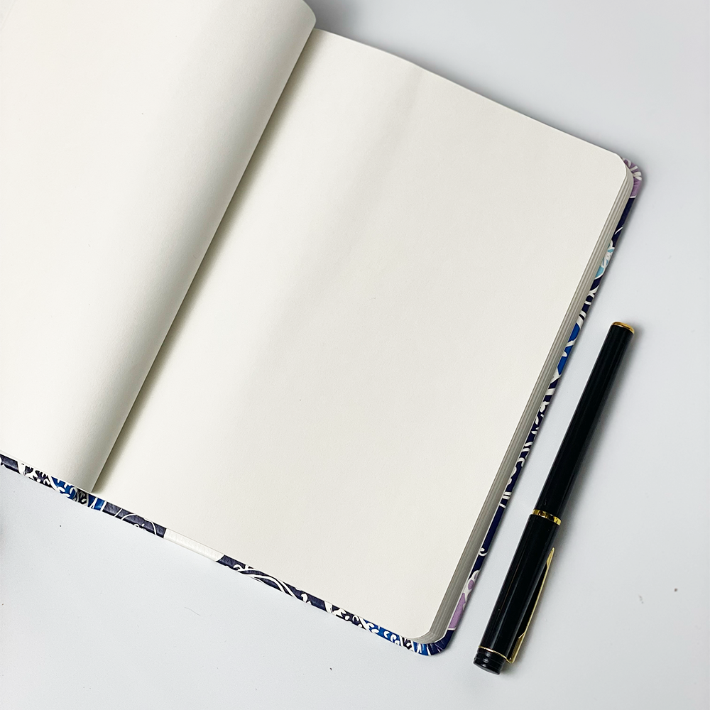 Batik-Inspired Notebook - Navy Durian - Batik Boutique