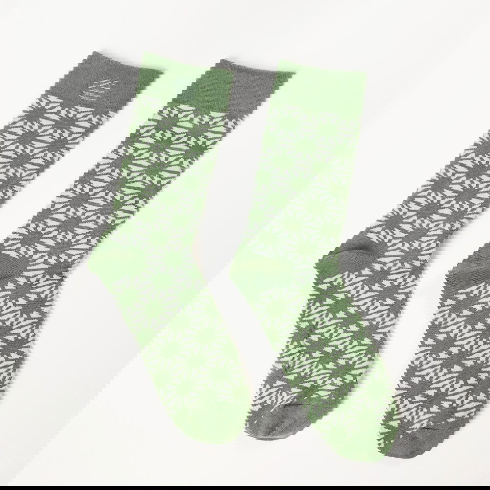 Batik-Inspired Unisex Socks - Sage Firework - Batik Boutique