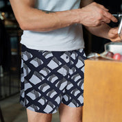 Batik Boxer Shorts - Black Nasi Lemak - Batik Boutique