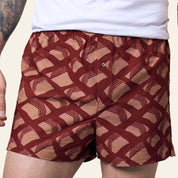 Batik Boxer Shorts - Crimson Nasi Lemak - Batik Boutique