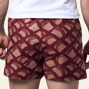 Batik Boxer Shorts - Crimson Nasi Lemak - Batik Boutique