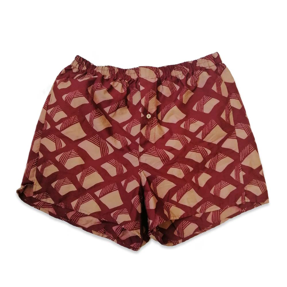 Batik Boxer Shorts - Crimson Nasi Lemak - Batik Boutique