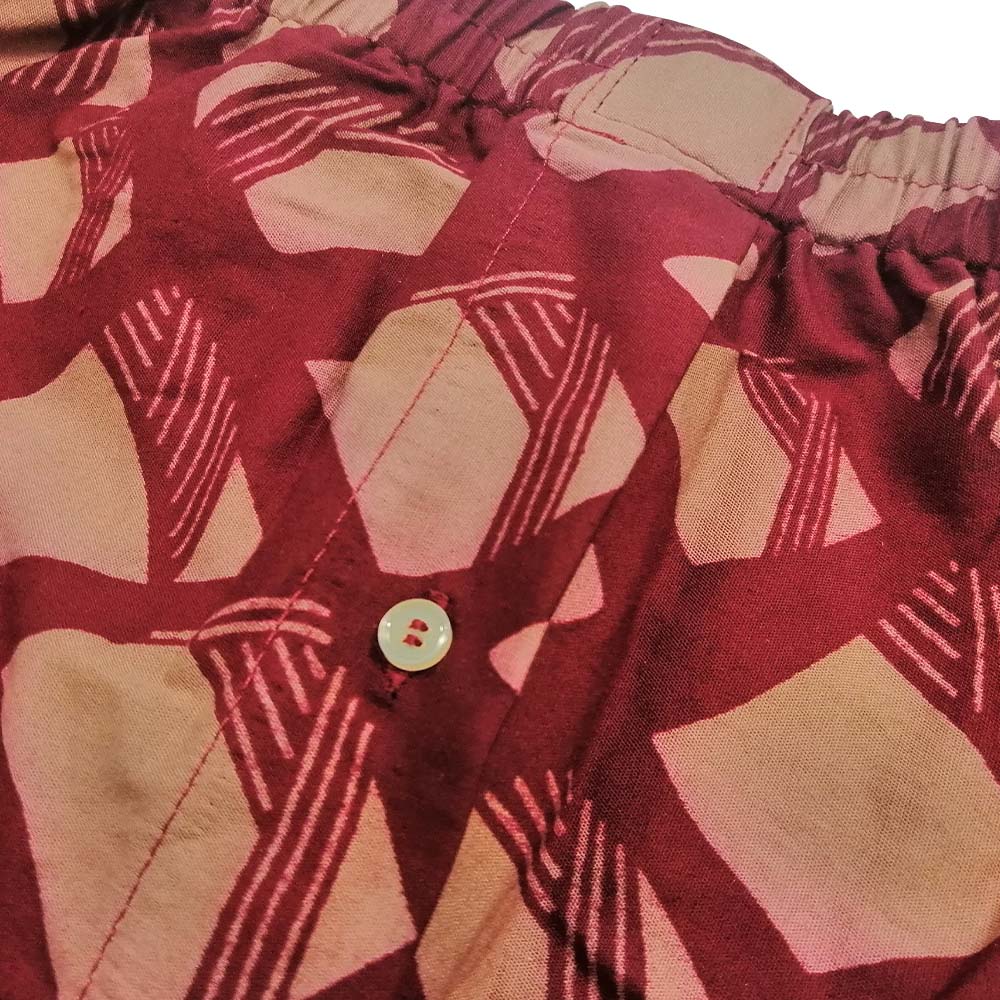 Batik Boxer Shorts - Crimson Nasi Lemak - Batik Boutique