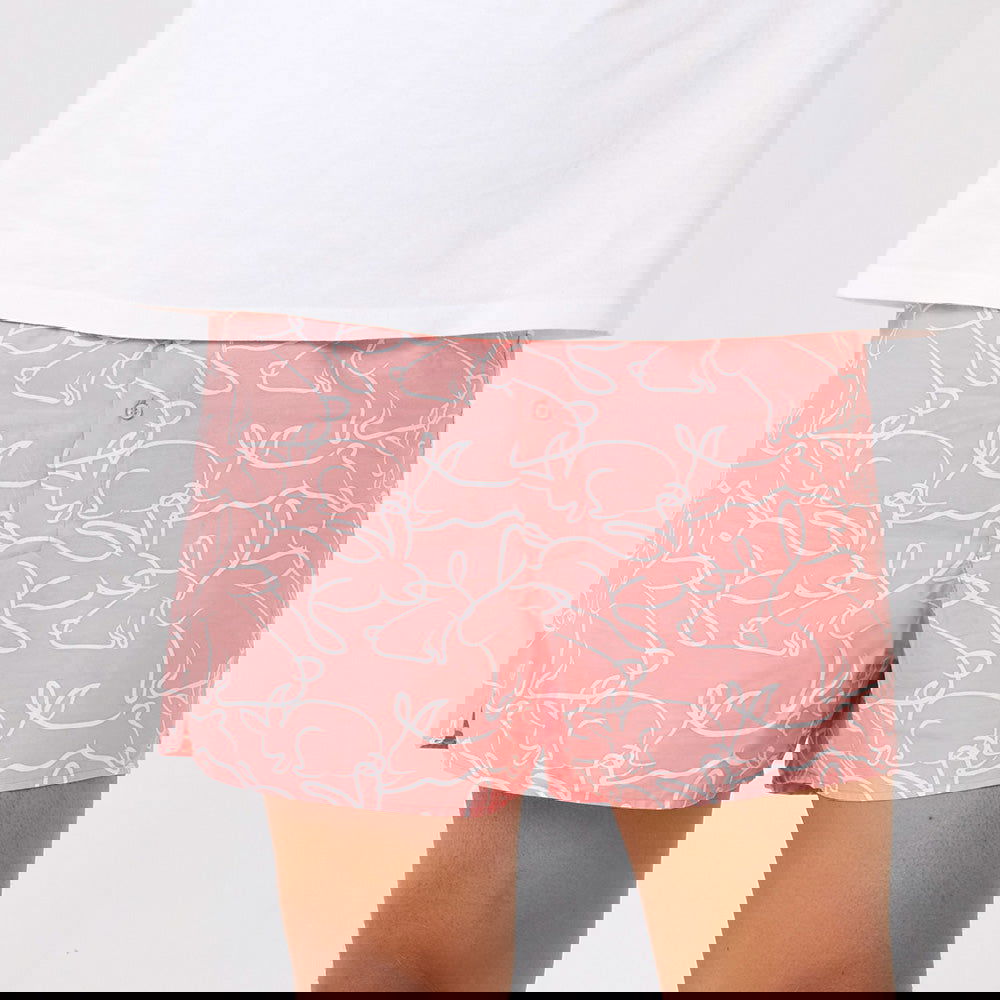 Batik Boxer Shorts - Peach Hare-itage - Batik Boutique