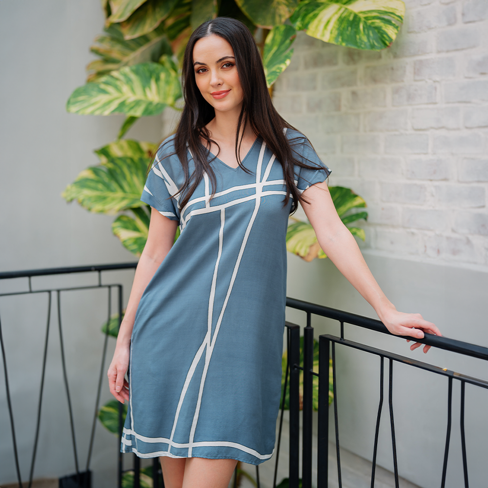 Batik Dress - Grey Brush - Batik Boutique