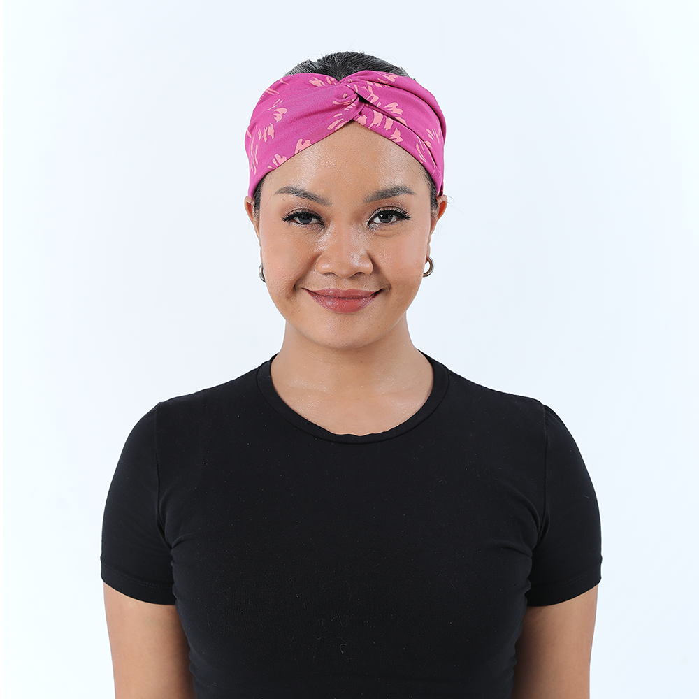 Batik Headband - Fuchsia Paw - Batik Boutique