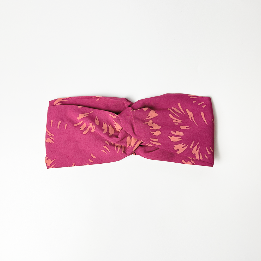 Batik Headband - Fuchsia Paw - Batik Boutique