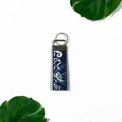 Batik Key Fob - Blue Nautical Fern - Batik Boutique